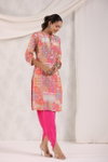 Label khoj Muslin Printed Cord Set Kurti With Bottom Wholesale Shop In Surat